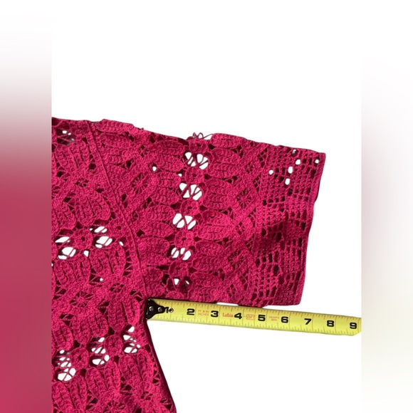 SOLD 😎 Women’s Sundance Samara Crochet Tee size L boho festival vibes hippie - Picture 12 of 12